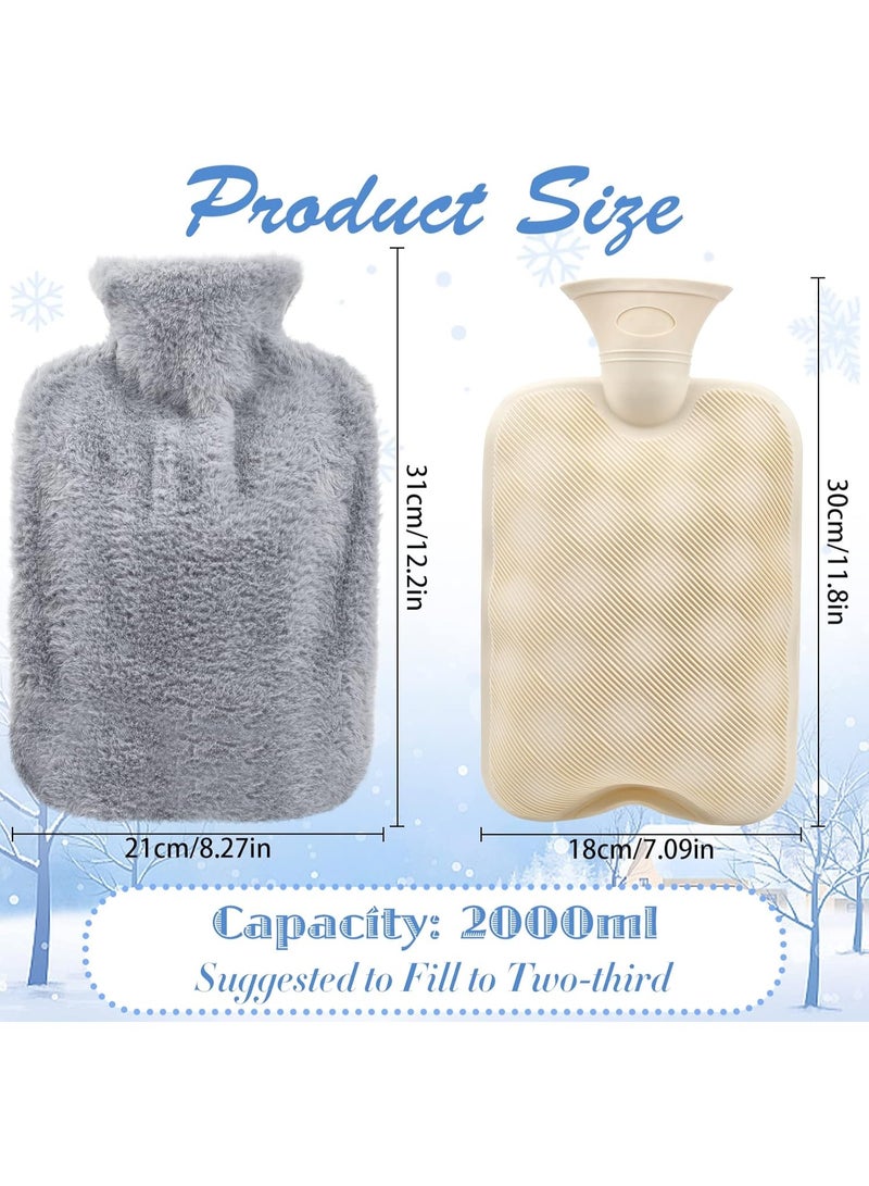 قربة الماء الساخن مع غطاء الفرو الصناعي - لتخفيف الآلام وتشنجات الدورة الشهرية - Image 4